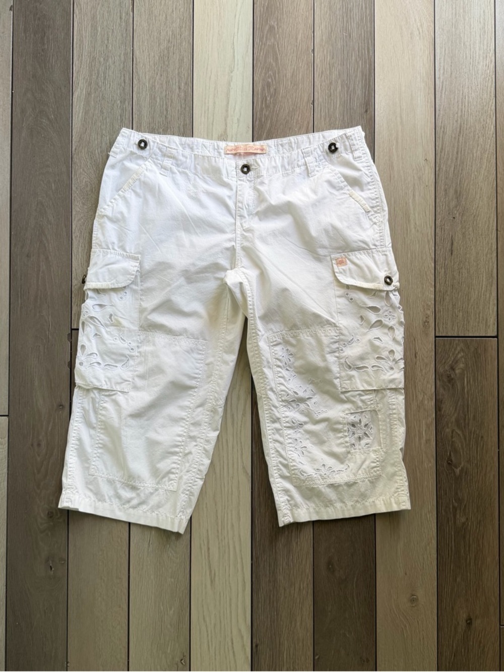 Miss Me Ivory Cotton Y2k Lace Women Bermuda Shorts